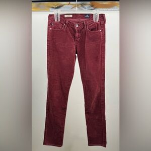 AG Adriano Goldschmied “The Stevie” Slim Straight Corduroy Pants – 28R